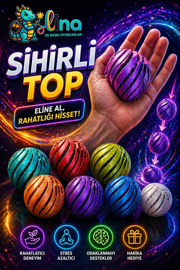 ümit toys Sihirli Top Viral - Spiral İllüzyon Stres Oyuncağı - 1 Adet