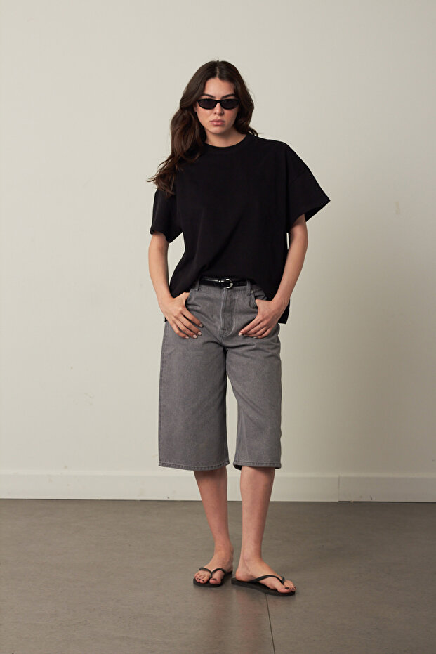 100% Cotton Oversized Basic Tshirt - 2