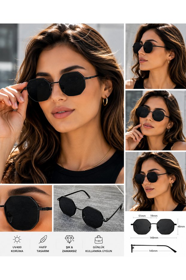 Unisex Trend Octagonal Sunglasses