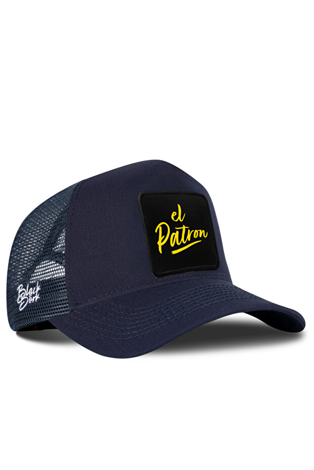 El Patron Logo Dark Navy-Yellow Trucker Hat