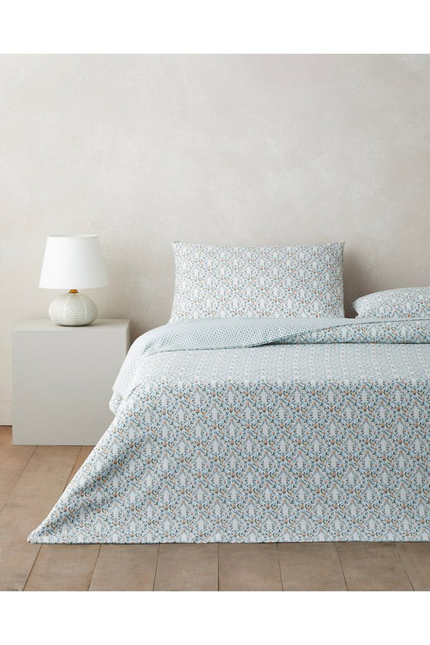Poemy Easy-Iron Double Duvet Cover Set 200X220 cm Orange-Blue