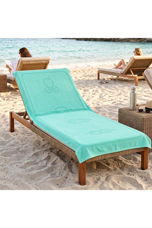 Sailor Knots Beach Towel – Mint Green, 140x70 cm/27.5x55 inches