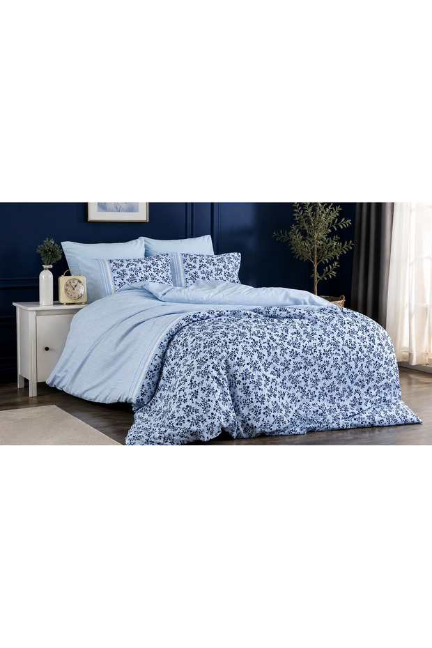 Lilyum Ranforce 100% Cotton Double Duvet Cover Set
