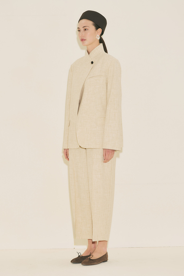 Jachetă tip blazer MILANDA BEJ - 4