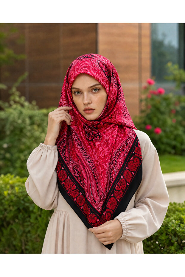 Premium Bursa Silk Patterned Scarf