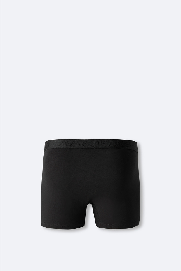 Erkek Siyah Basic Pamuklu Tekli Regular Fit Boxer B009510 - 2