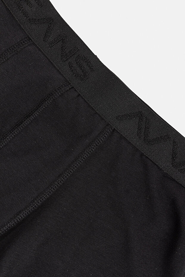 Erkek Siyah Basic Pamuklu Tekli Regular Fit Boxer B009510 - 4