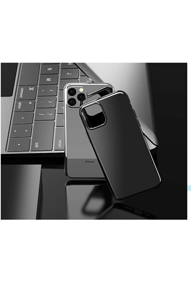 Husă transparentă (TPU) iPhone 11 Pro Max negru - 2