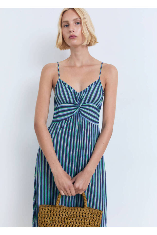 Striped Smocked Dress