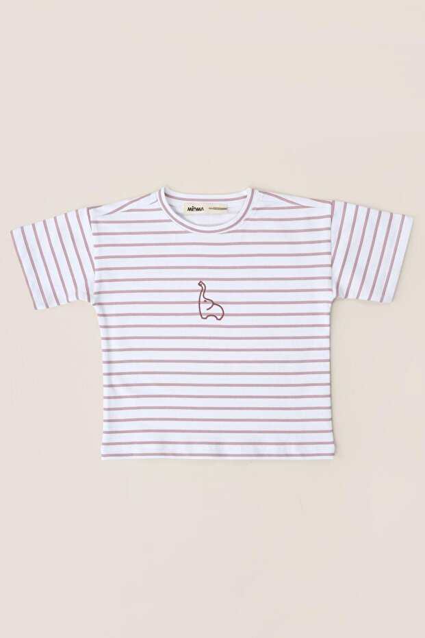 Striped T-shirt Purple