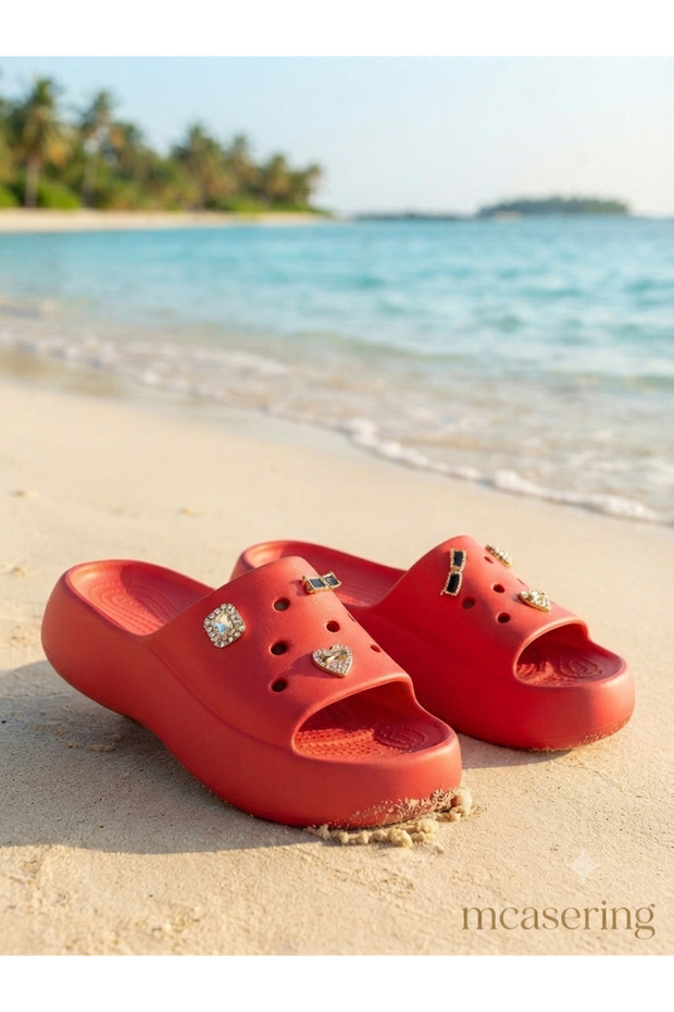 Beach Pool High Heel Women's Casual Slippers New Season Women's Pastel Colored Slippers