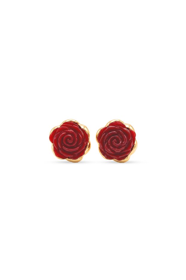 Steel Valentina Earrings Red