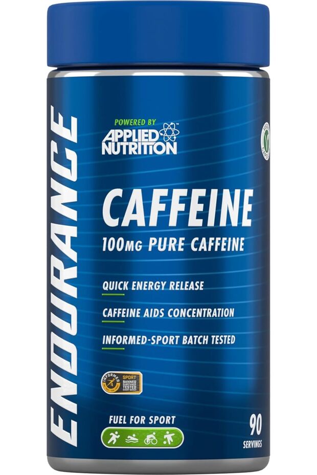 Endurance Caffeine 100 mg, Pre-Workout Performance Tablets, 90 Servings