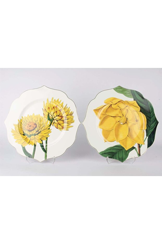 2-Pack Art of Botanical Yellow Dessert Plate 21 cm