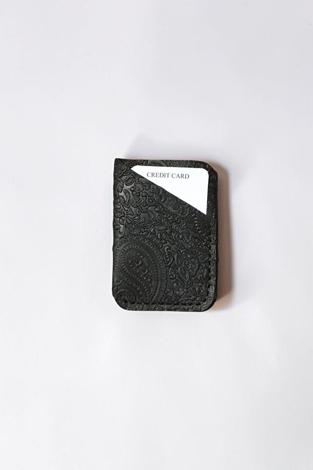 Black Card Holder Genuine Leather Handmade Business Card Holder Slim Card Holder