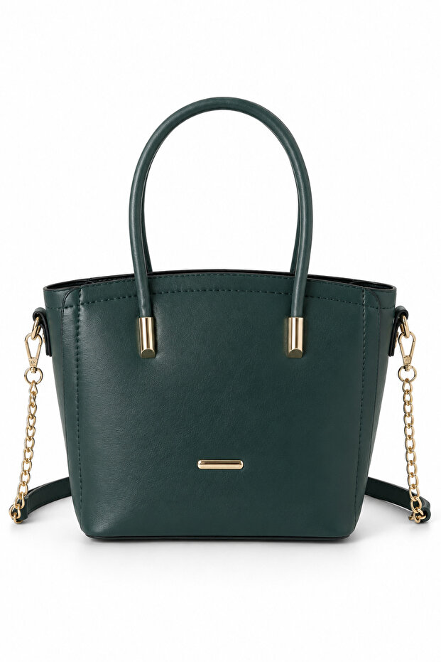 Khaki Green Women's Leather Milas El and Shoulder Bag