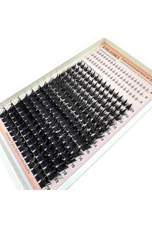 مجموعة رموش MIX D 16Rows ZH27 160D مع رموش سفلية مدببة، رموش مانغا خفيفة، وصلات فريدة من نوعها