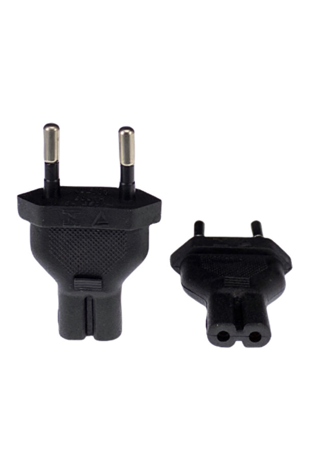 Europe CEE7/16 EU 2-pin power cable plug to IEC C7 figure 8 receptacle plug adapter converter