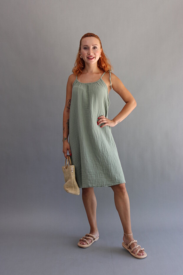 Muslin Rope Strap Dress