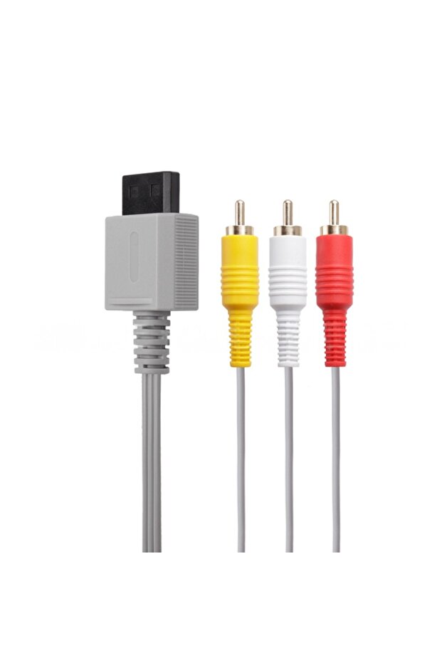 كابل AV RCA بطول 1.8 متر لجهاز نينتندو وي يو، سلك صوت وفيديو مركب مطلي بالذهب