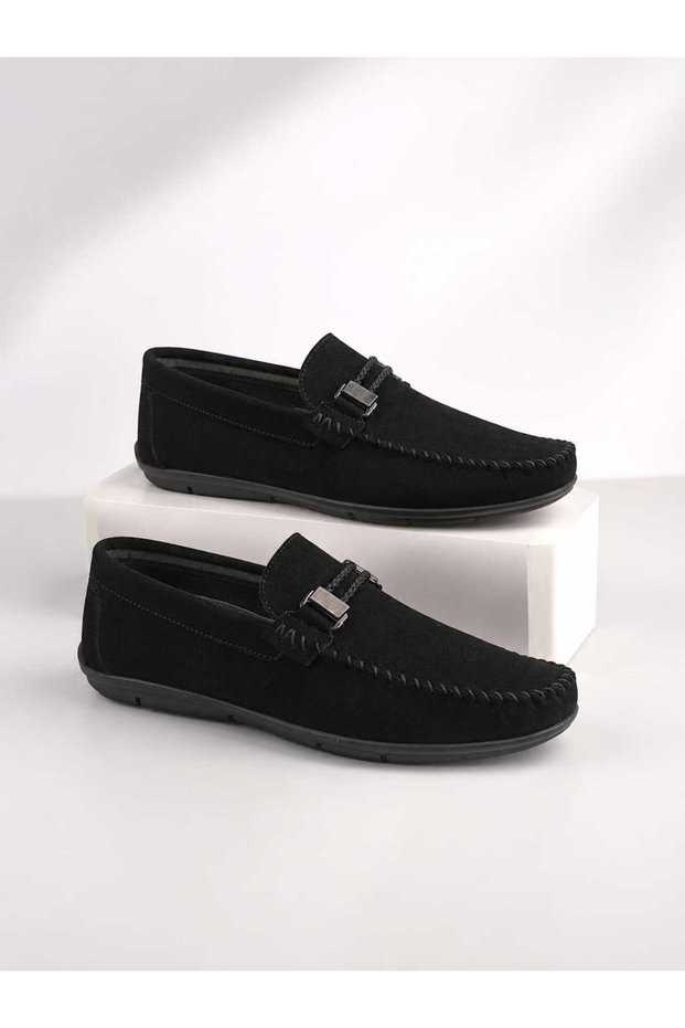 Suede Buckle-Ballet Shoes Men's Tkn019 Leather Summer Shoes