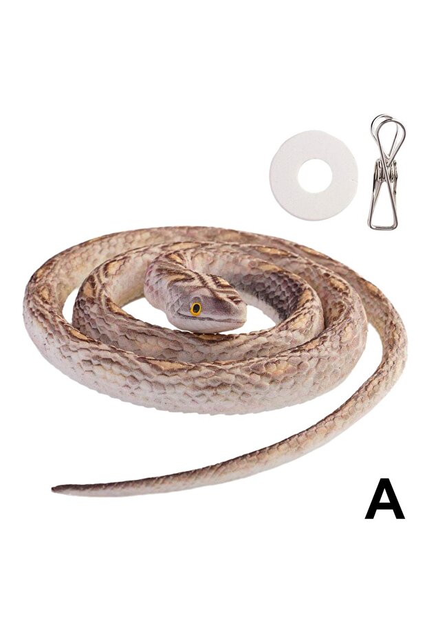 A 70cm Fake Large Snake With Line Simulation Prank Toy Realistic Lifelike Scare Prank Gag Gi...