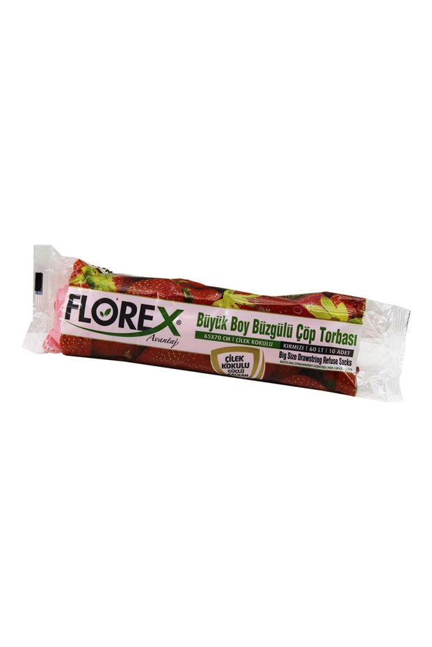 25 Pcs Florex-502 Strawberry Scented Drawstring Large 10Pcs 65X70Cm Garbage Bag (5263)
