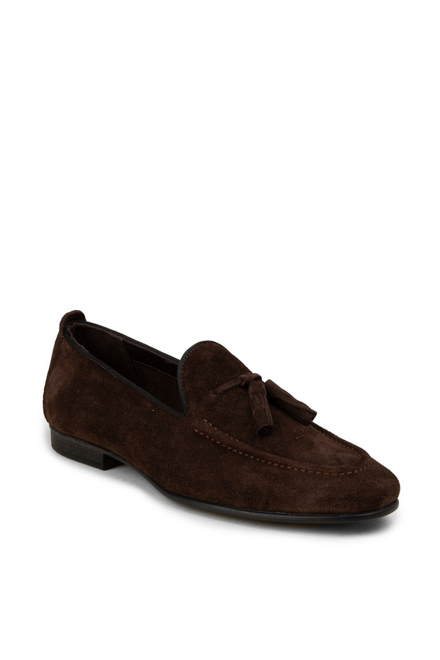 Genuine Suede Brown Men's Loafer Shoes