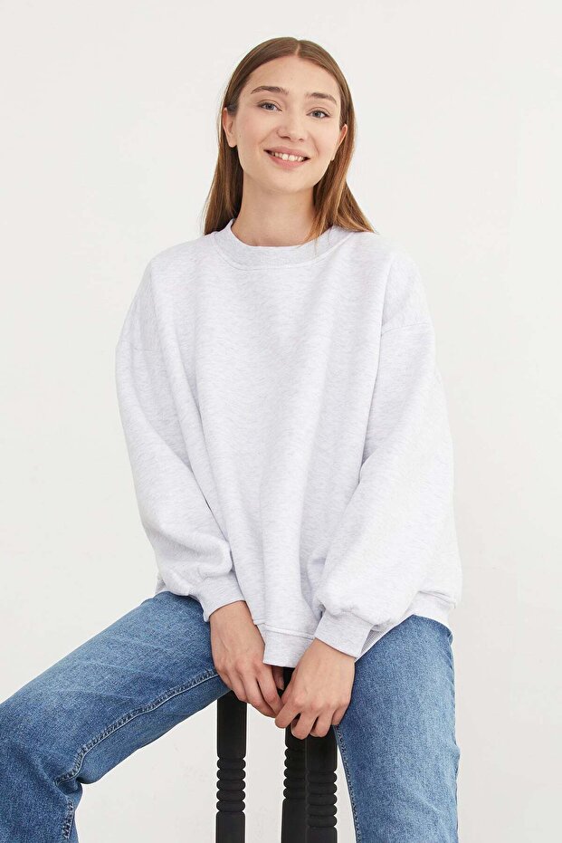 3 Thread Basic Oversize Sweatshirt - 6