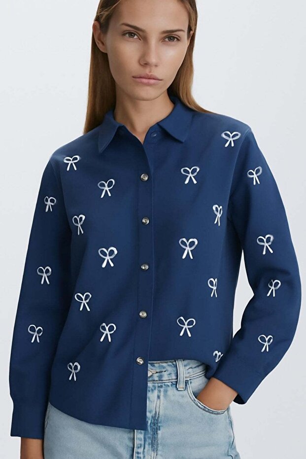 Flam Bow Detail Shirt