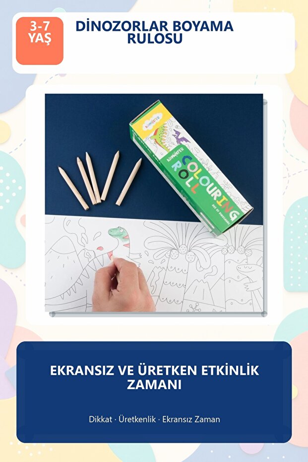 أسطوانة الرسم - نشاط الديناصورات، كتاب الأنشطة - كتاب تعليمي وتعليمي للأطفال