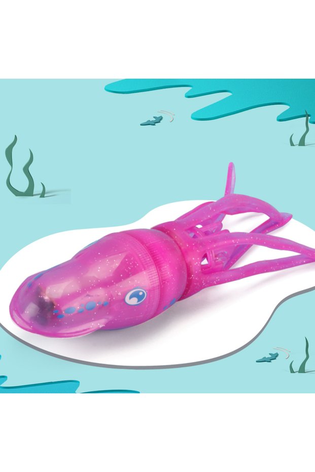 Pink Crocichi Pool Toys, Electric Squid Bath Tub Toy for Toddler 3-4 Year, Light Up Fish Bathroom To