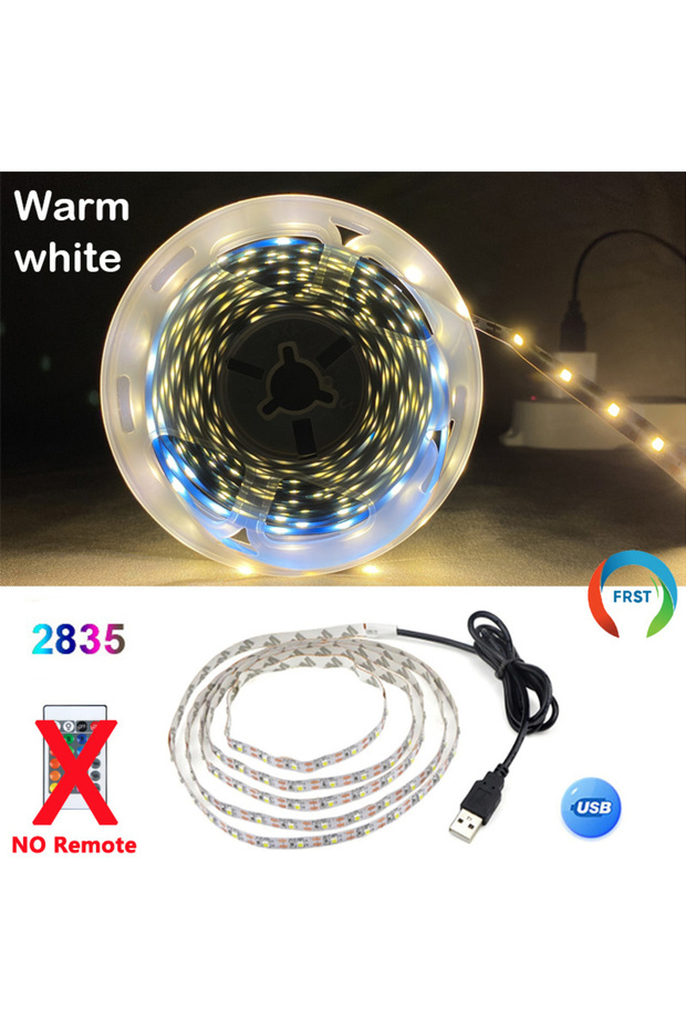 5M Warm DC 5V USB LED Strips 2835 5050 White Warm White RGB Tira LED Strip Light TV Background Light
