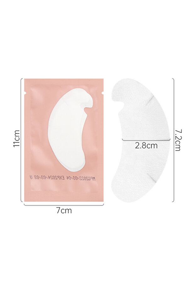 Pink 50 Pairs Eyelash Extension Patches Hydrogel Eye Pad U Shaped Lash Lifting Gel Paper Stickers Pr