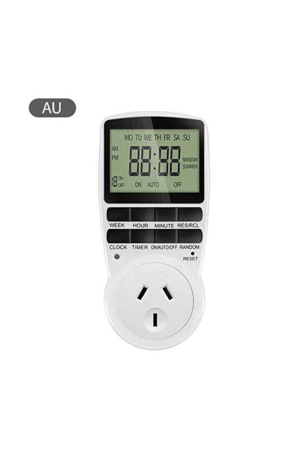 AU plug Electronic Digital Timer Switch Socket Kitchen Timer Outlet Programmable Timing Socket Contr - 1