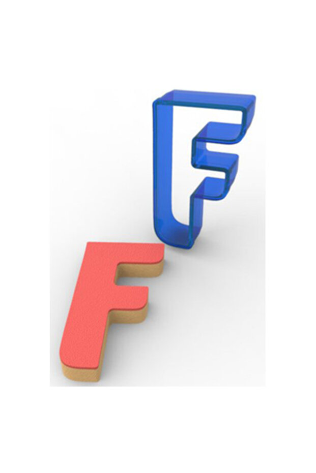 Letter F Cookie Mold