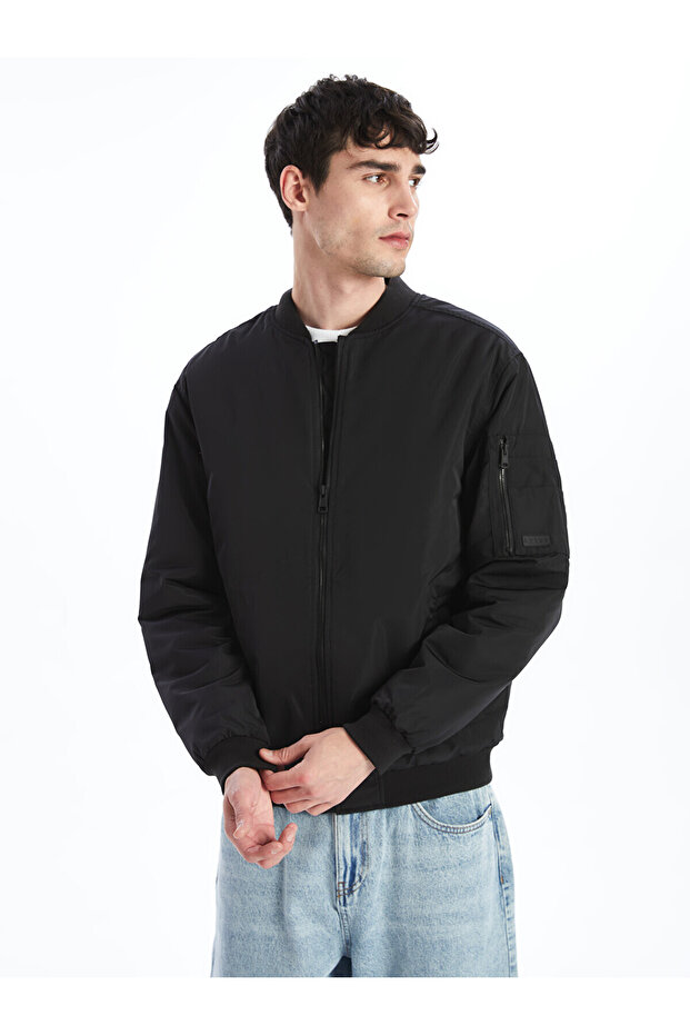 Nevavm Standard Fit College Collar Men's Bomber Jacket with a Difference