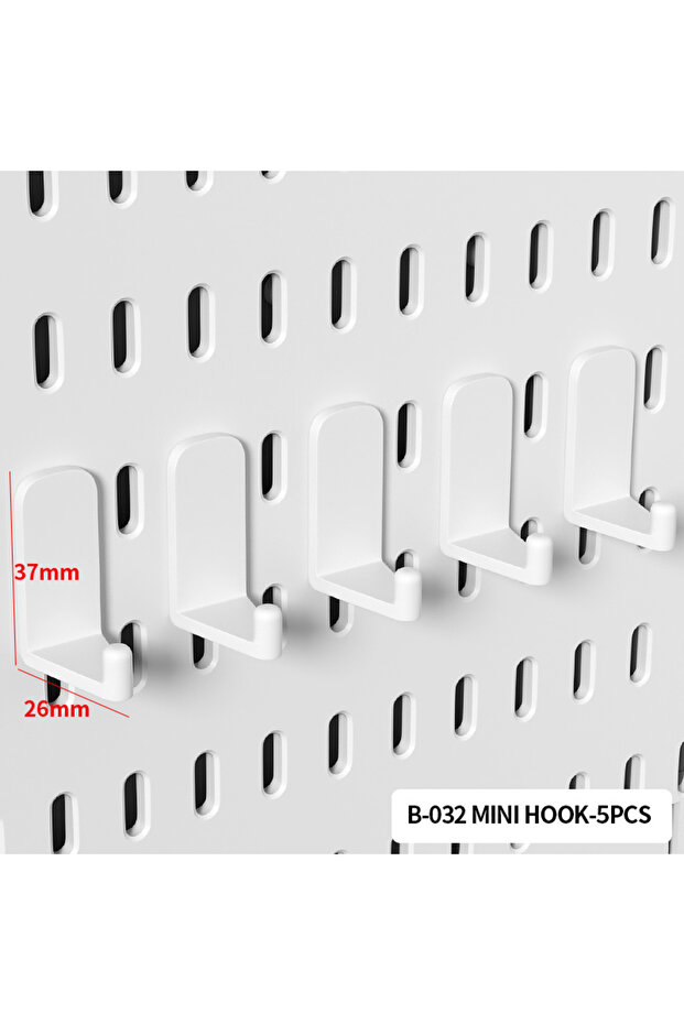 W MINI Hook-5pcs رف عرض على الطراز الاسكندنافي ولوحة تخزين جدارية: تصميم بسيط قابل للتركيب لتنظيم الغرف