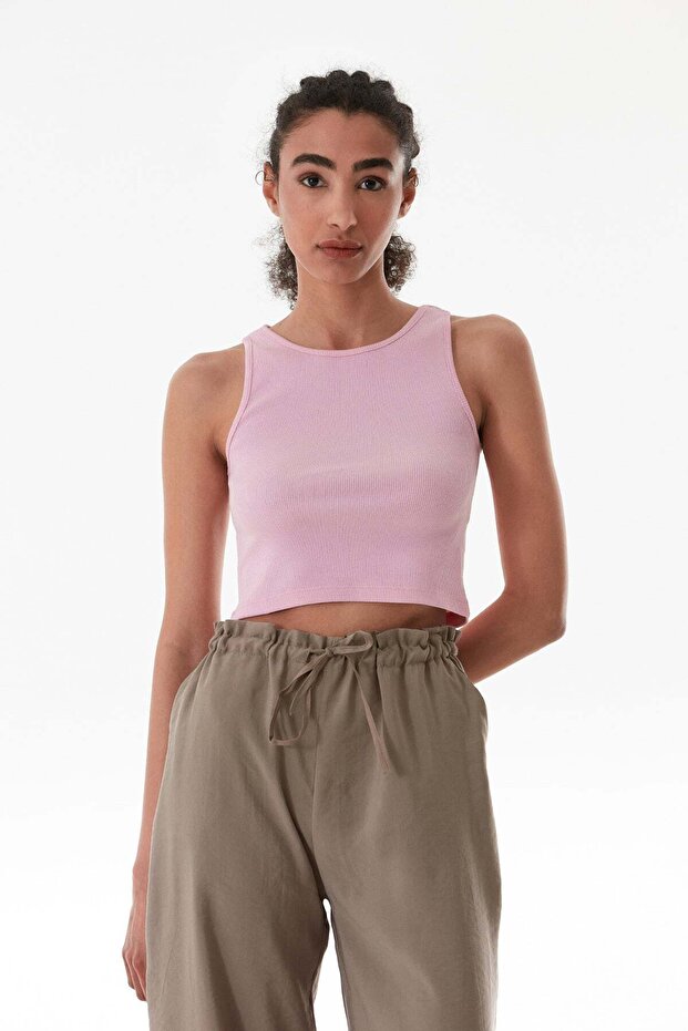 Basic Ribbed Halter Neck Modal Body