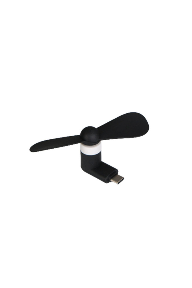 T-C black 1PC Creative Mini Portable Micro USB Fan 5v 1w Mobile Phone USB Gadget Fan Tester For Type