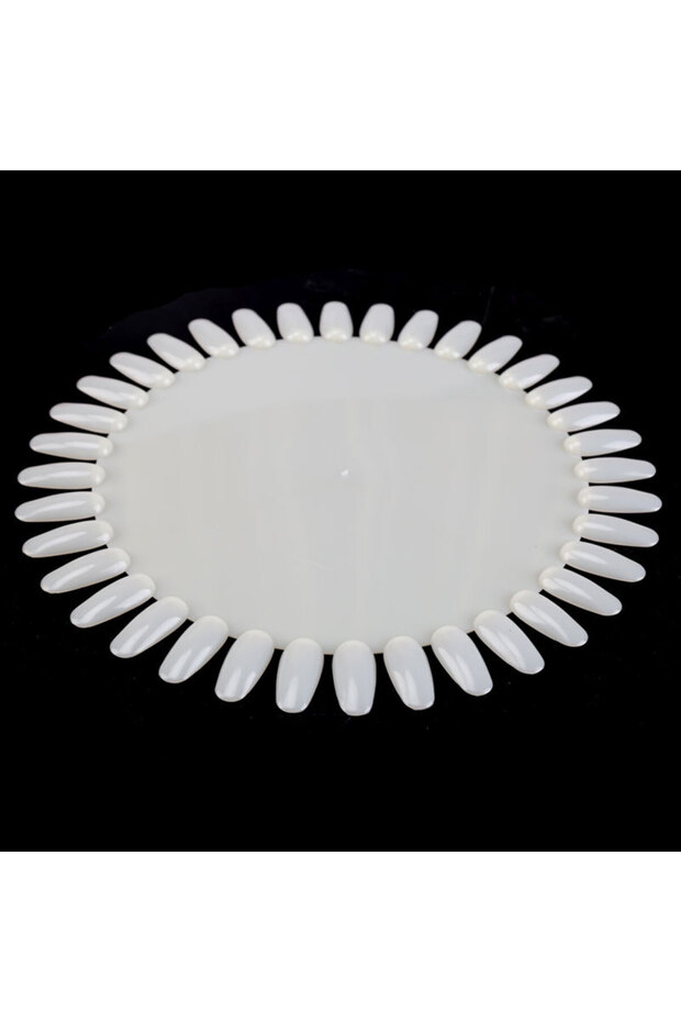 natural 36 Tips Acrylic Nail Color Card White Practice Wheel Board Nail Polish Painting Palette for