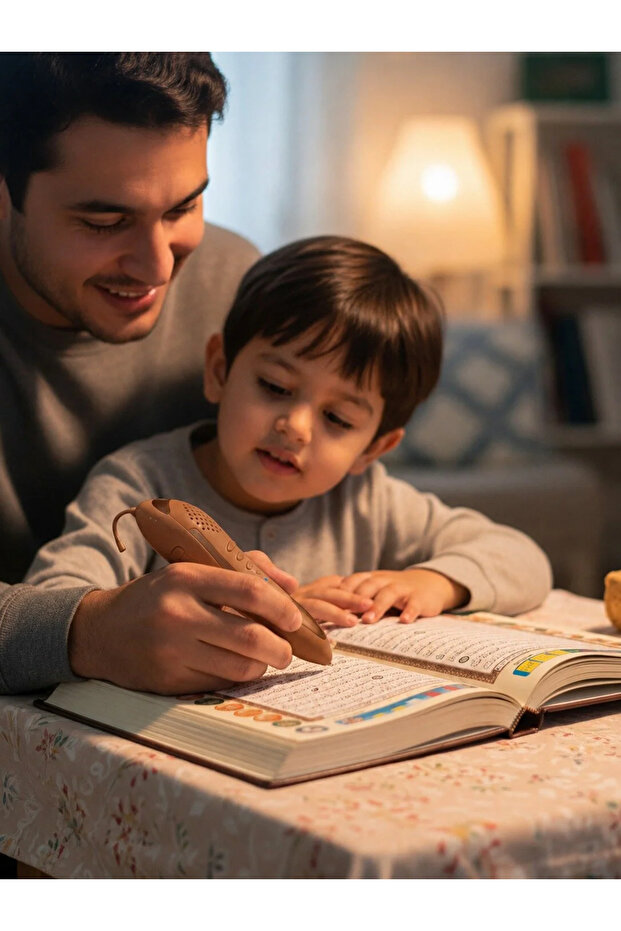 مجموعة قلم قراءة القرآن الذكي مع مصحف تفاعلي باللمس، قراء متعددون، تفسير، ترجمة صوتية متعددة اللغات ومكبر صوت مدمج للتعلم