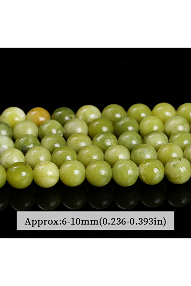 Beads approx 8mm Light Southern Jade Natural Stone Light Southern Jade Bead Round Loose Spacer Green
