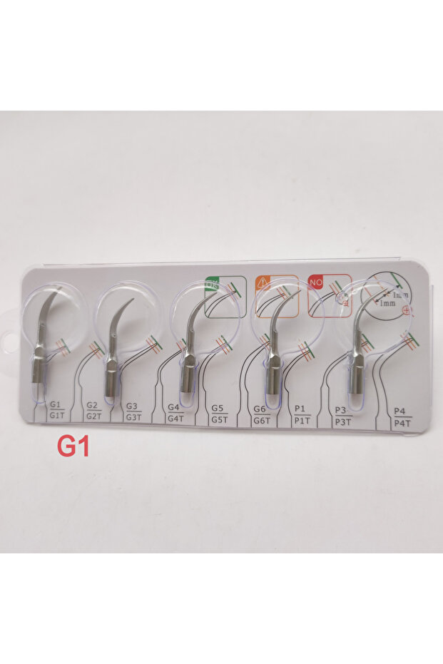 G1 5pcs Dental Ultrasonic Scaler Tip Scaling Periodontics Endodontics Endo Perio Scaling Tips Fit EM