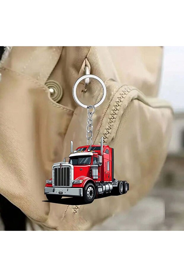 A 1 Piece of Truck Pattern Multifunctional Keychain DIY Backpack Hanging Decoration Can Be Used for.