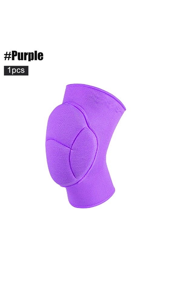 M Purple 1Pcs Knee Pads Thick Sponge Anti-Slip Collision Avoidance Knee Sleeve Football Jogging Wres