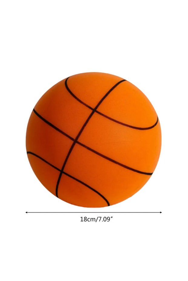 orange 1pcs Bouncing Mute Ball Indoor Silent Basketball 18cm Foam Basketball Silent Soft Ball Bounce