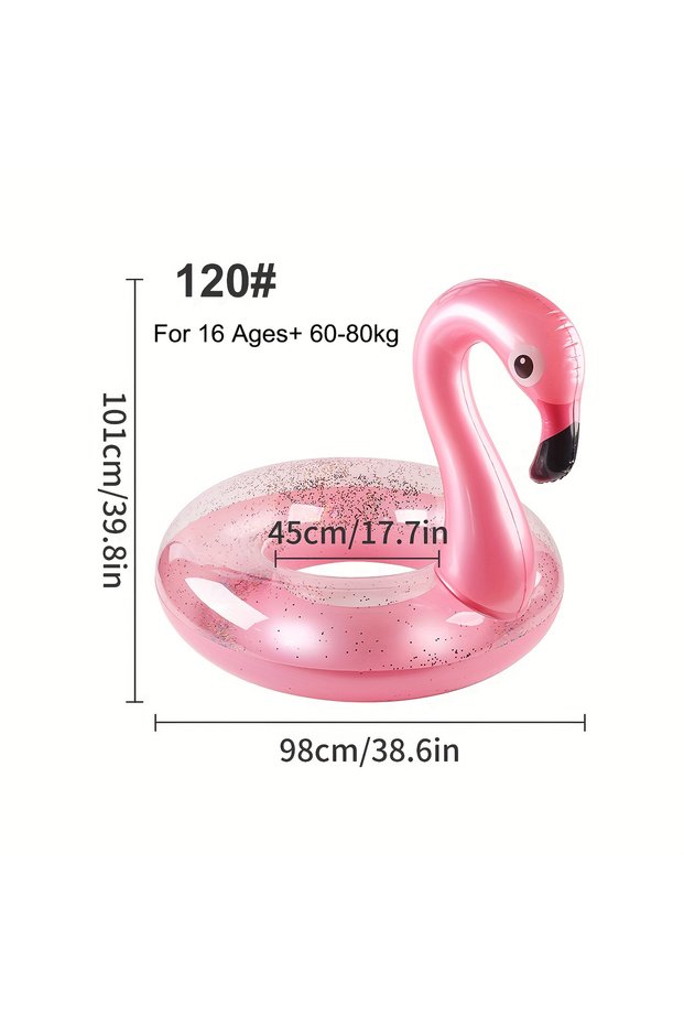 Flamingo 120 Flamingo Inflatable Pool Floats for Adults, Summer Beach Toys Swimming Ring for Kids, P
