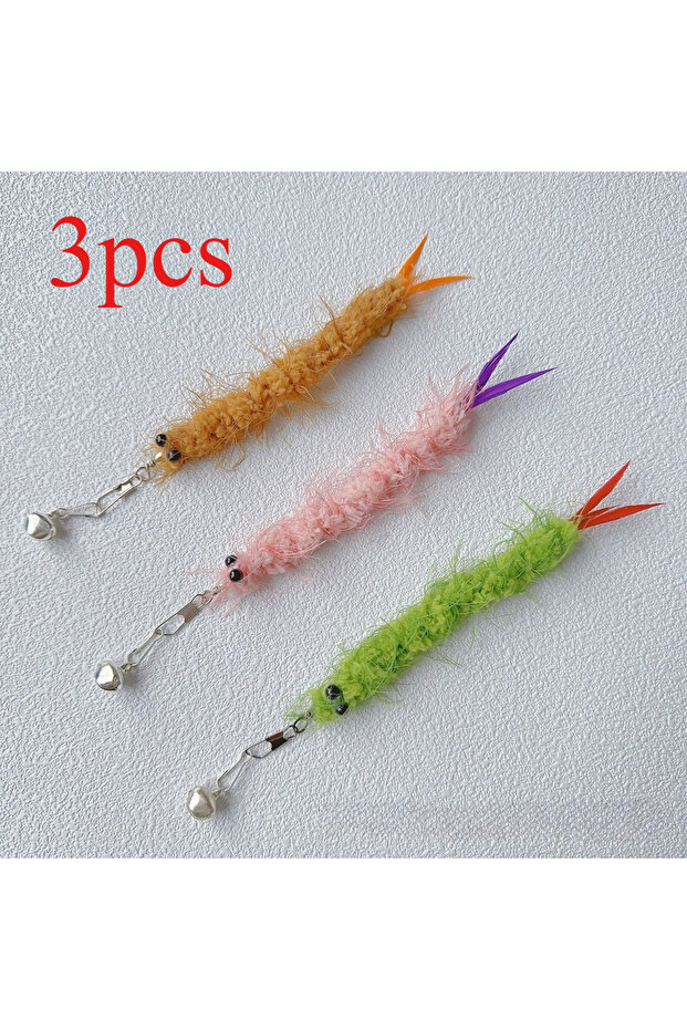 3pcs 2pcs/3pcs Plush Shrimp Pet Cat Toy Replacement Accessories Funny Teaser Stick Wand Toy