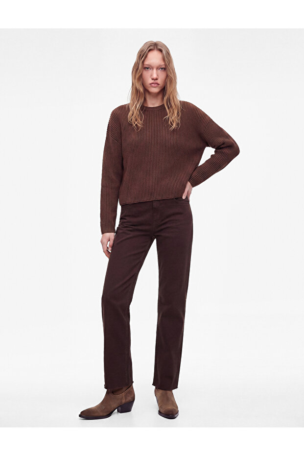 Long Sleeve Crew Neck Basic Knitwear Sweater